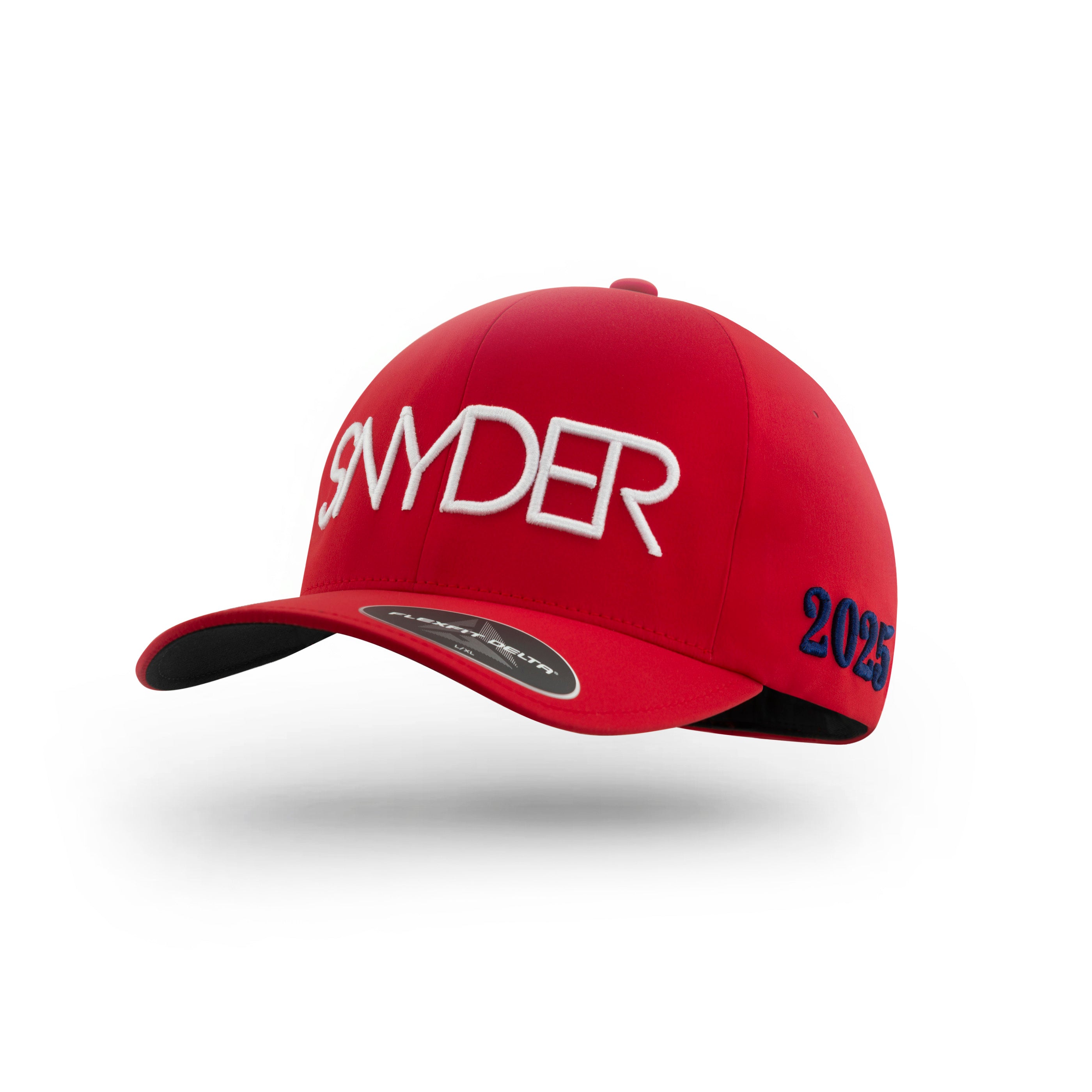 Red cap with 'NYYDER' and '2025' text on a white background