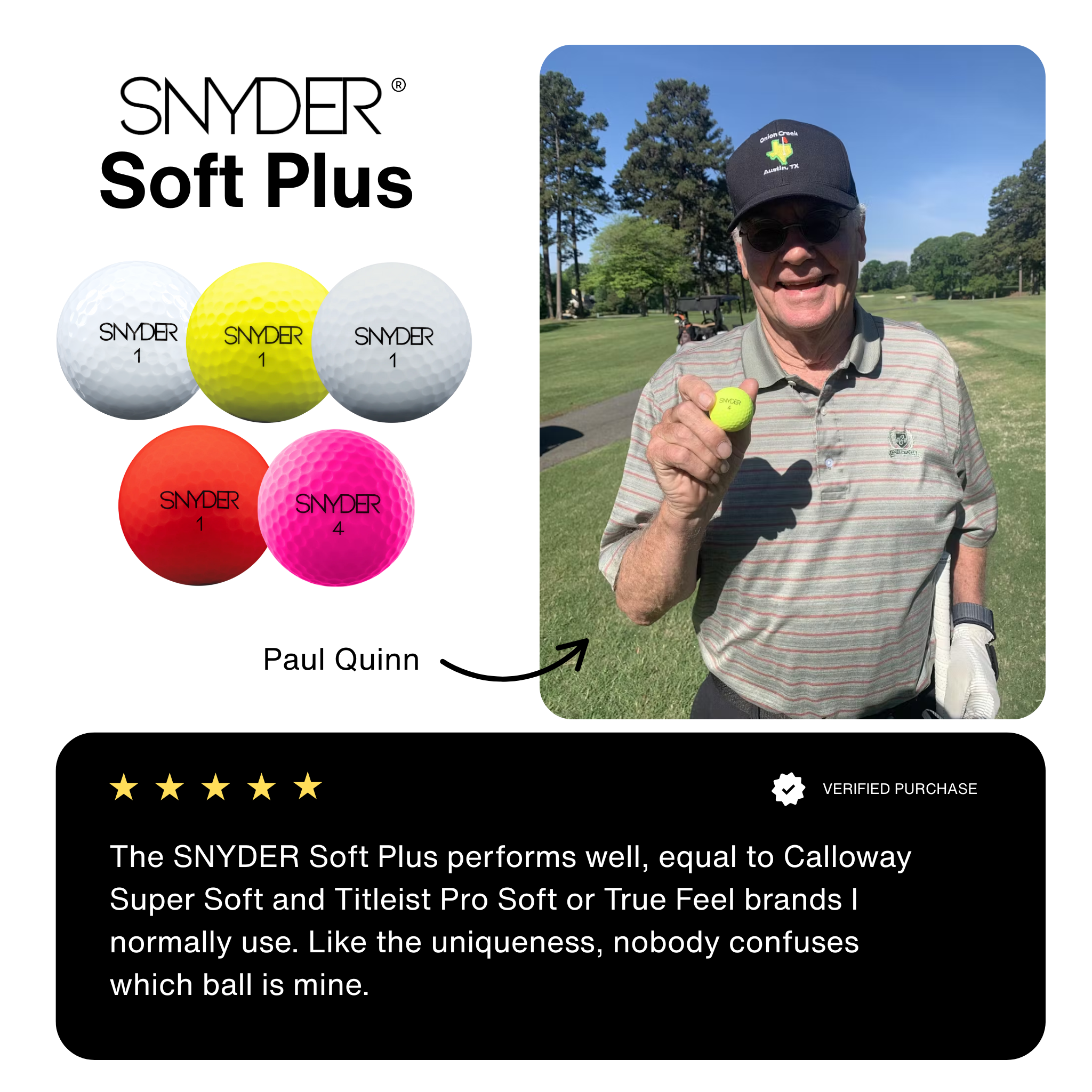 SNYDER Soft Plus Golf Balls
