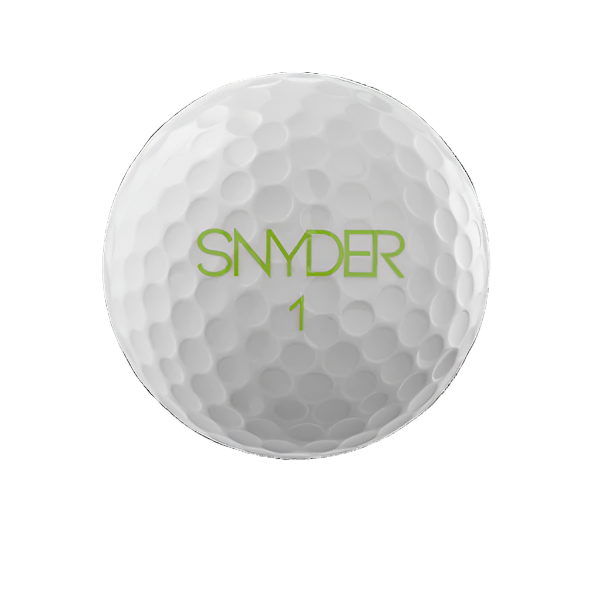 SNY Pro golf ball white neon green from SNYDER Golf USA