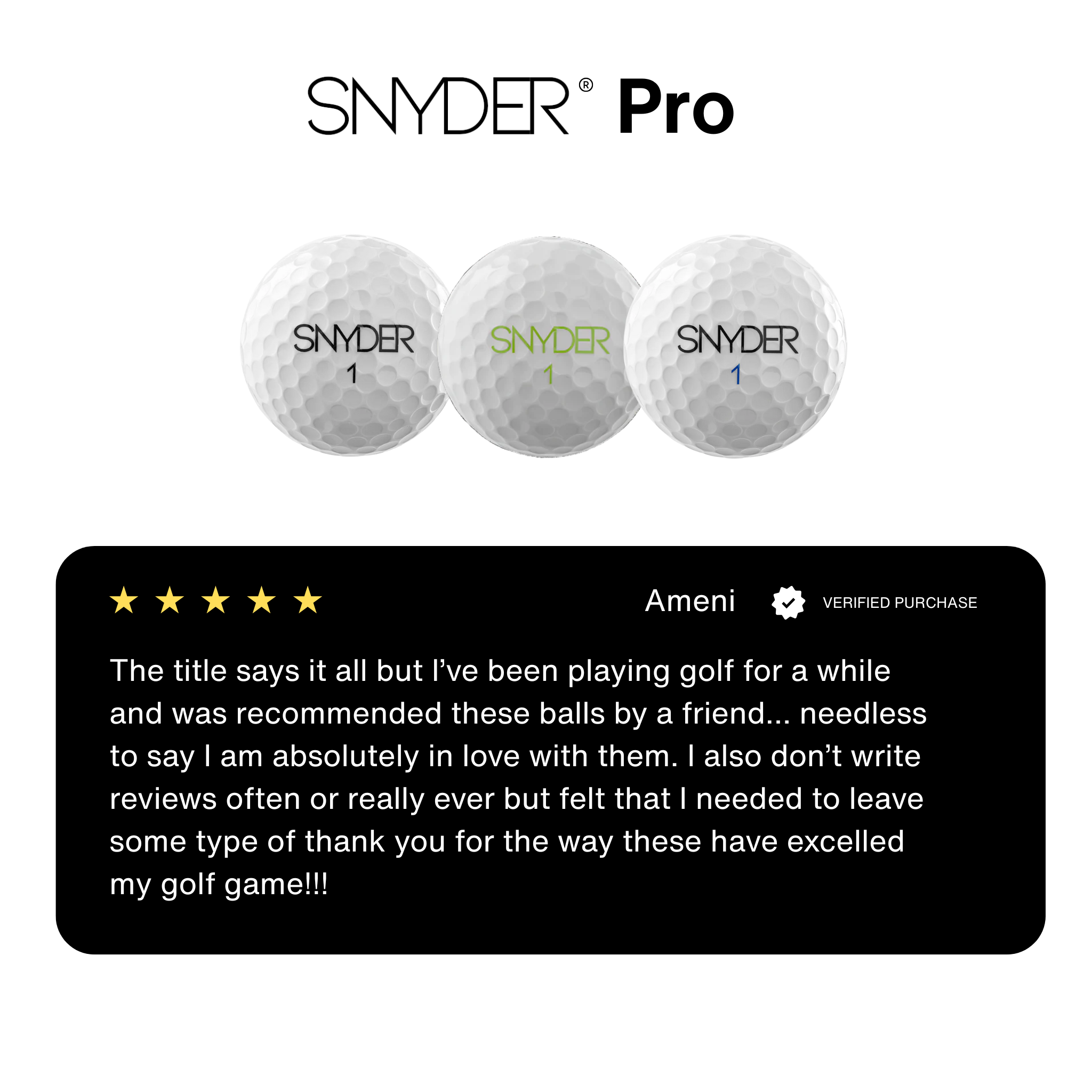 SNYDER Pro Golf Balls