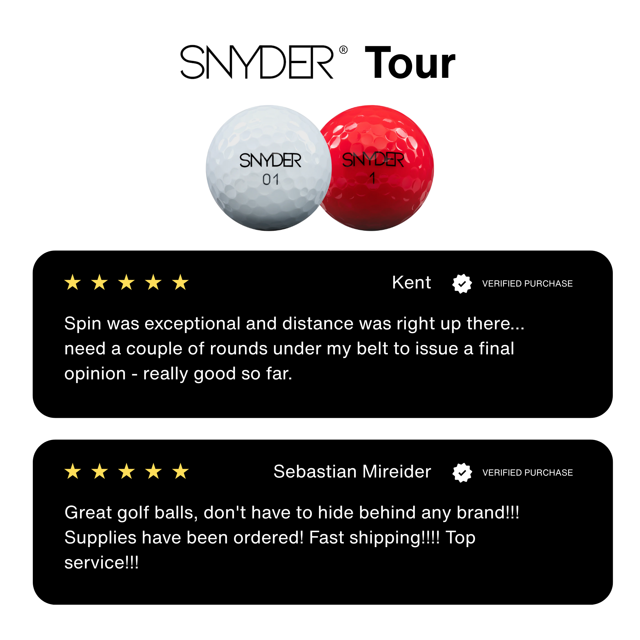 SNYDER Tour Golf Balls