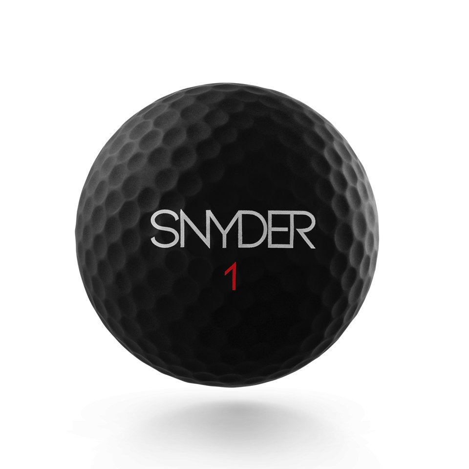 SNY black edition golf ball white and red
