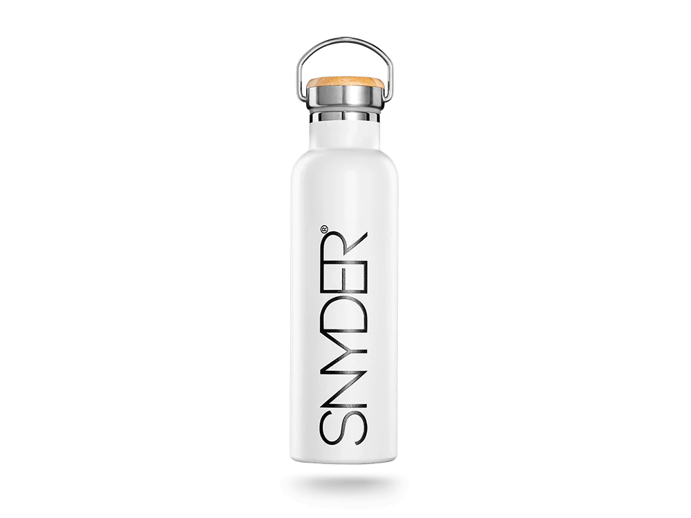 SNY bottle white with black print from SNYDER Golf USA