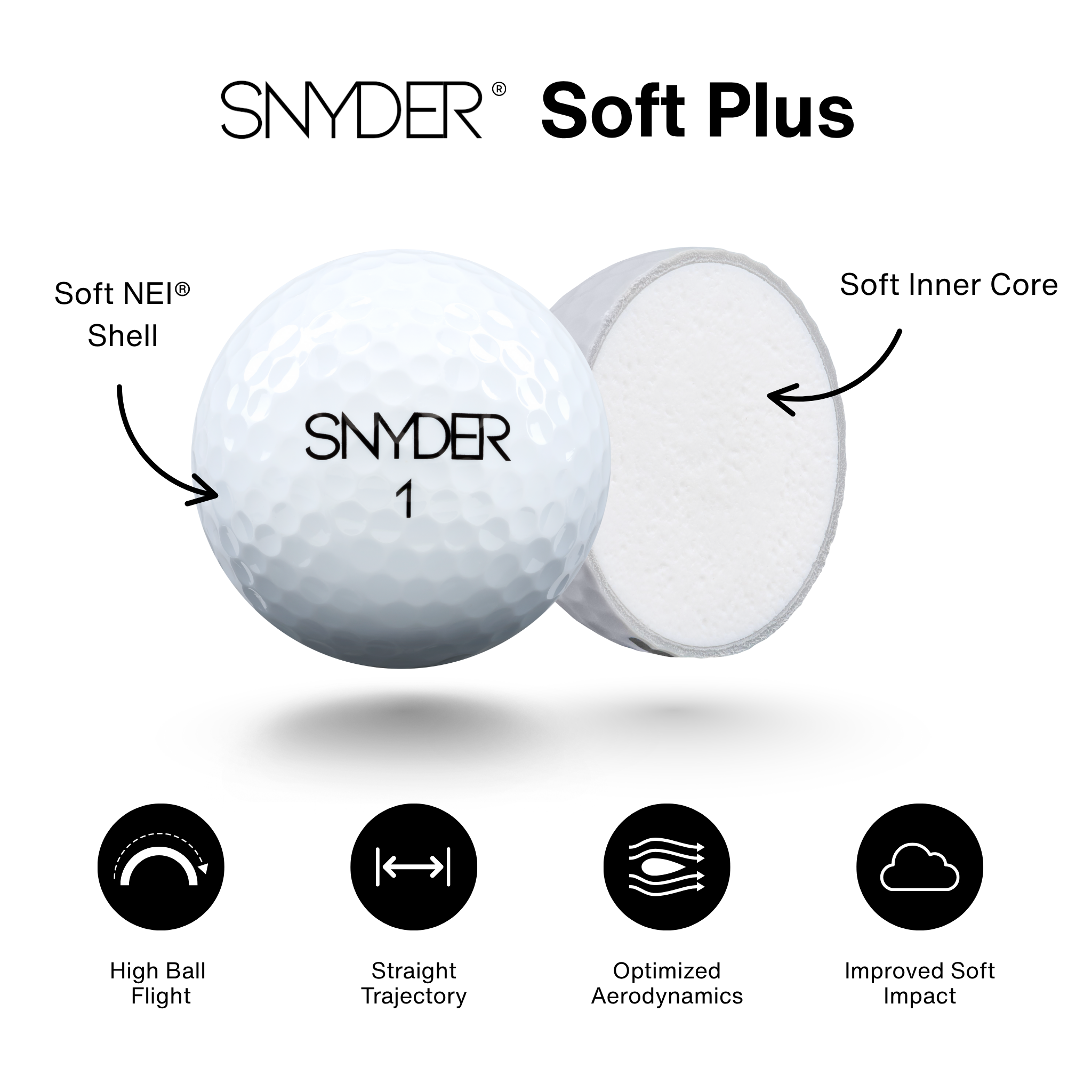 SNYDER Soft Plus Golf Balls