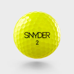 SNY ACE golf ball neon yellow from SNYDER Golf USA
