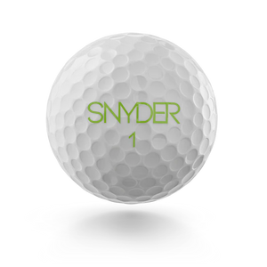 SNY Pro golf ball white neon green from SNYDER Golf USA