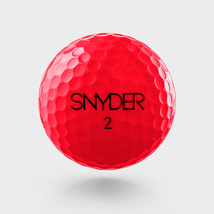 SNY Tour golf ball neon red from SNYDER Gold USA