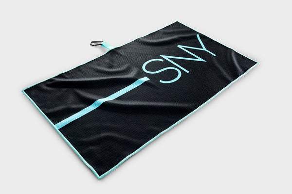 SNY Waffle Stripe towel tiffany blue from SNYDER Golf USA