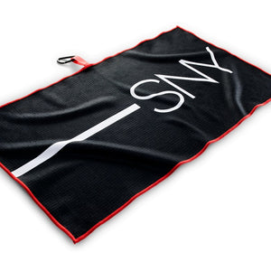 SNY Waffle Stripe towel black white red collection